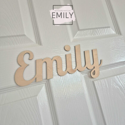 napis imię drewniany