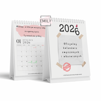 śmieszny kalendarz biurkowy