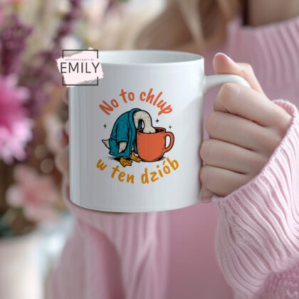 kubek no to chlup w ten dziób